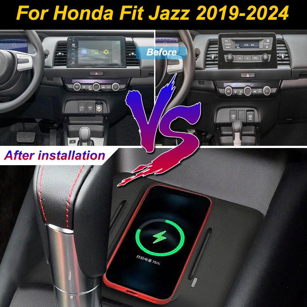 2 DIN for Honda Fit Jazz 2019- - Wireless Car Charger Mount Fast Charging ulasan dan harga