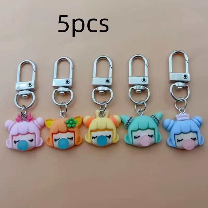5pcs resin girl keychain, suit - Car Accessories ulasan dan harga