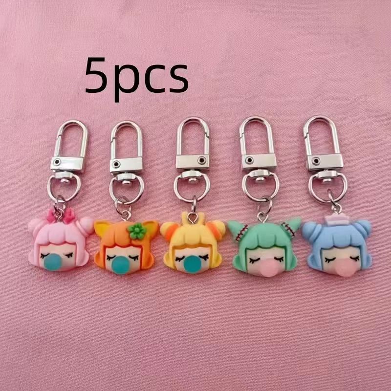 5pcs resin girl keychain, suit - Car Accessories ulasan dan harga