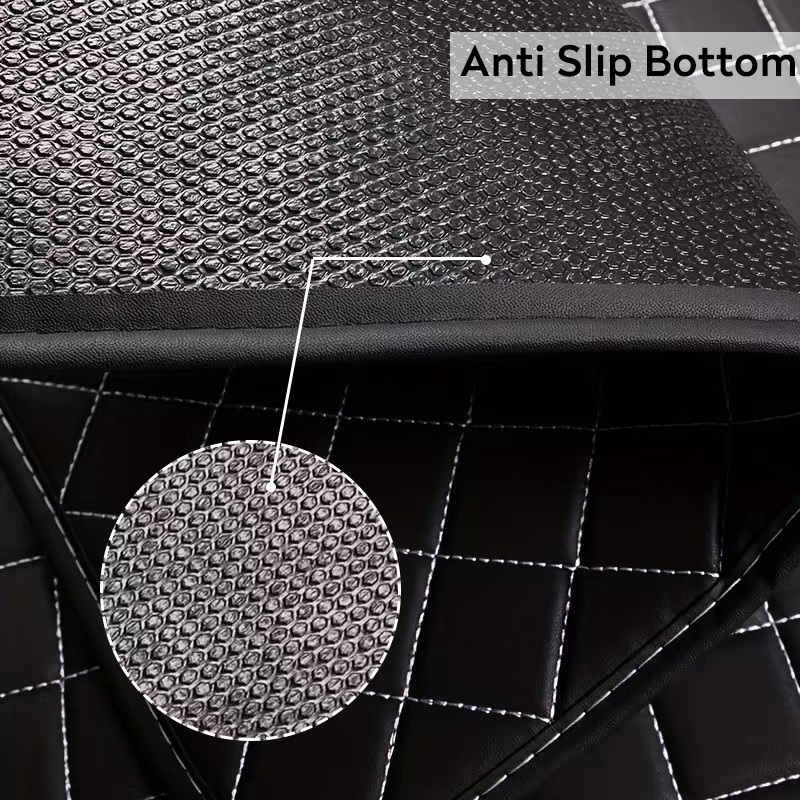 4PCS Universal PU Leather Car  - Car Floor Mats Universal Waterproof Leather ulasan dan harga