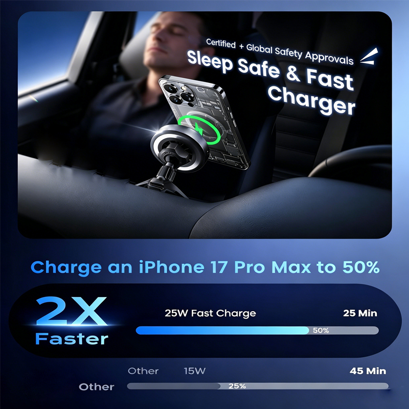 25W Super Fast Magnetic Wirele - Magnetic Phone Holder For Car Vent ulasan dan harga