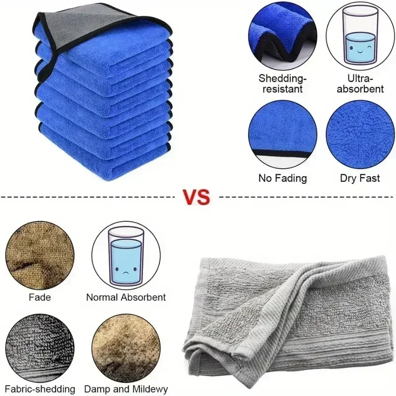 Car Wash Towel 1/5pcs Microfib - Microfiber Car Drying Towel Super Absorbent ulasan dan harga