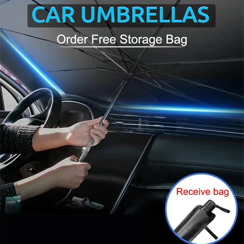 Foldable Car Windshield Sunsha - Car Sunshade Windshield Umbrella Foldable ulasan dan harga