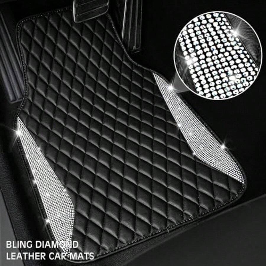 Leather Car Mats Shining Diamo - Car Floor Mats Universal Waterproof Leather ulasan dan harga