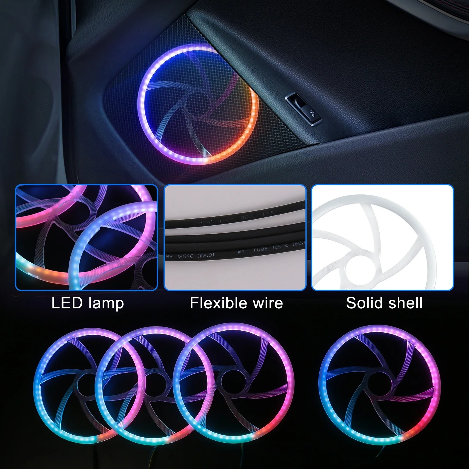 22 in 1 Premium Automotive LED - Led Ambient Interior Car Lights App Control ulasan dan harga