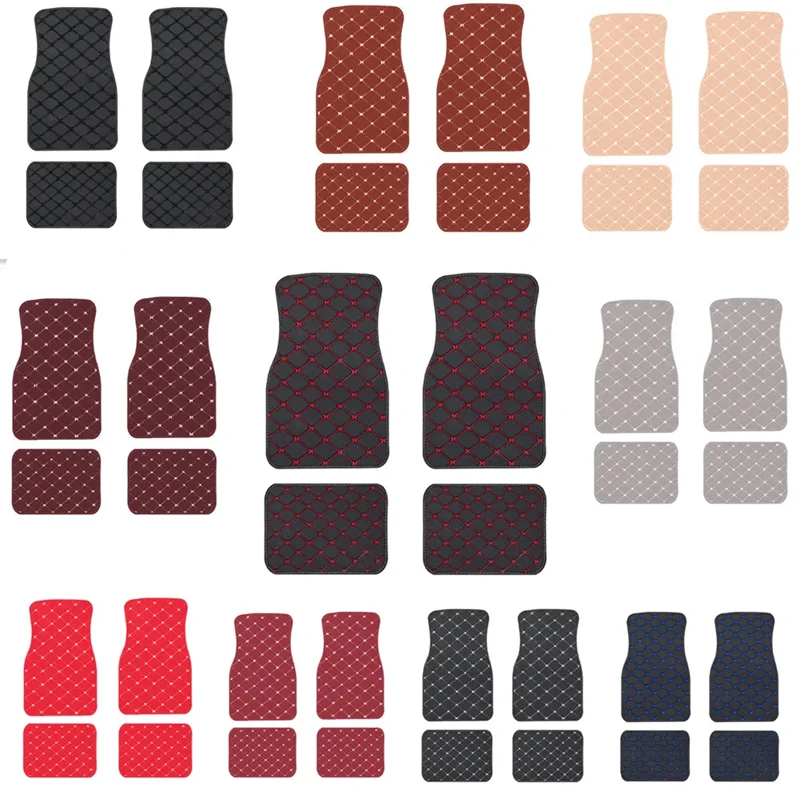 Car Floor Mats 4PCS Universal  - Car Floor Mats Universal Waterproof Leather ulasan dan harga