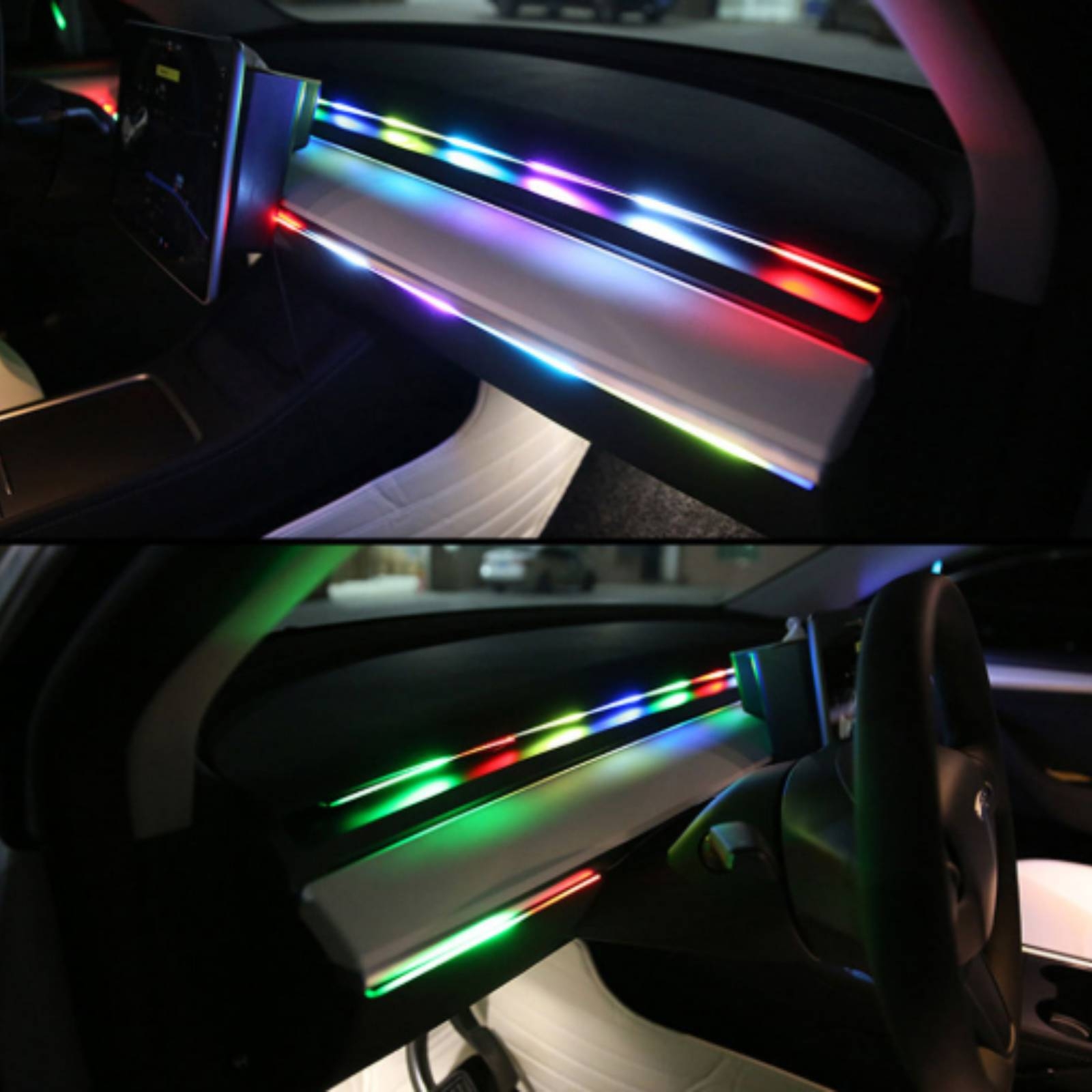 6 Pieces Acrylic Interior Car  - Led Ambient Interior Car Lights App Control ulasan dan harga