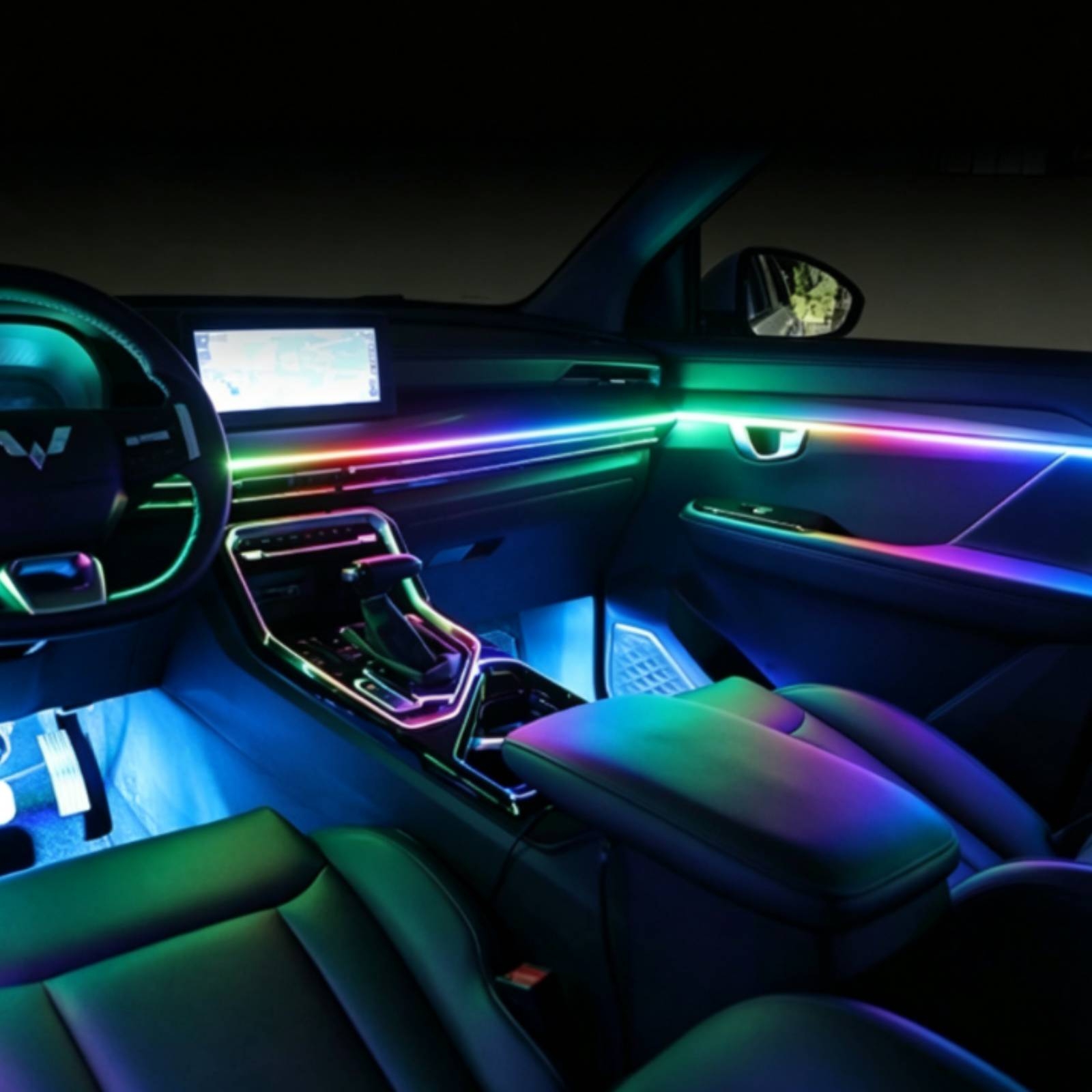 6 Pieces Acrylic Interior Car  - Led Ambient Interior Car Lights App Control ulasan dan harga
