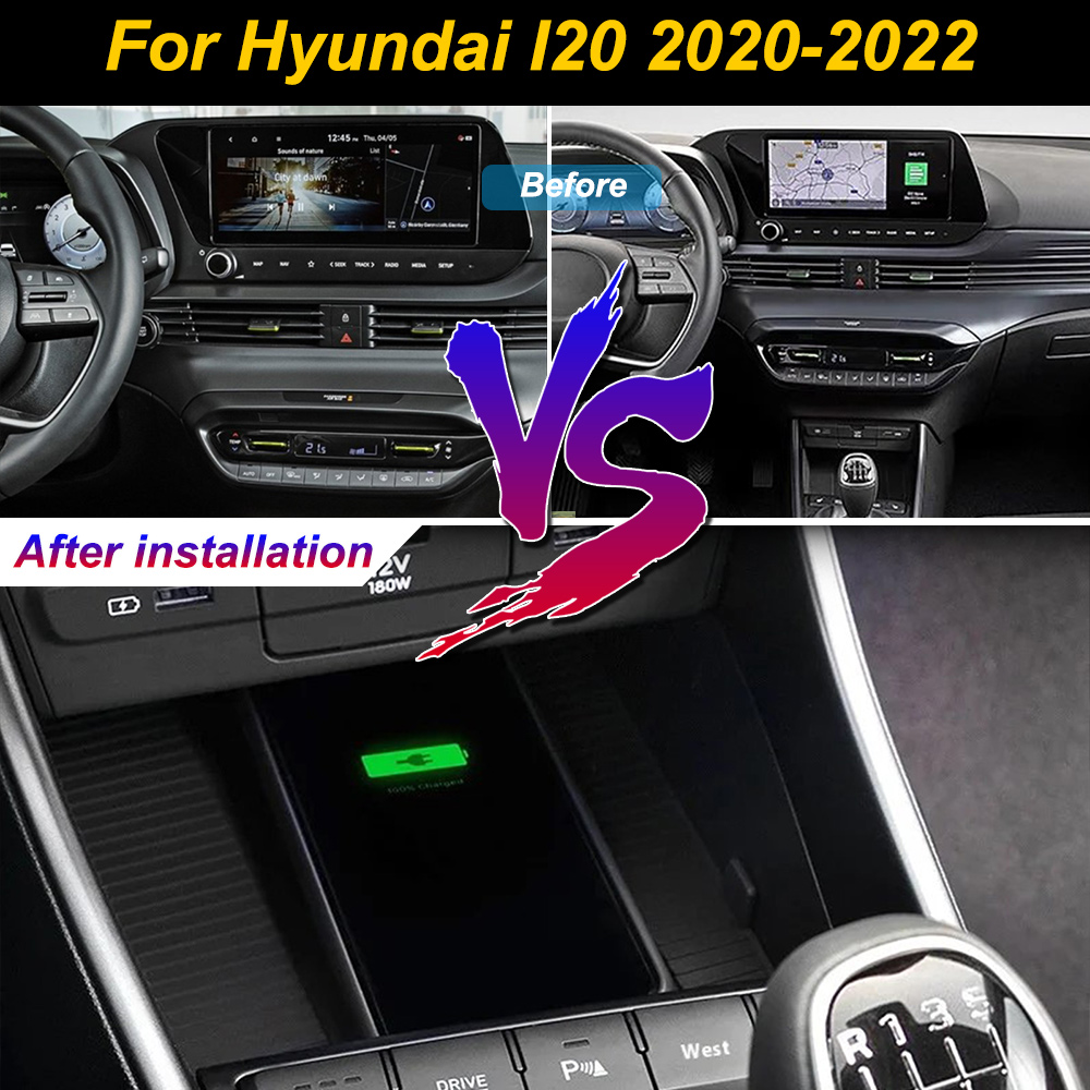 2Din for Hyundai I20 2020 2021 - Wireless Car Charger Mount Fast Charging ulasan dan harga