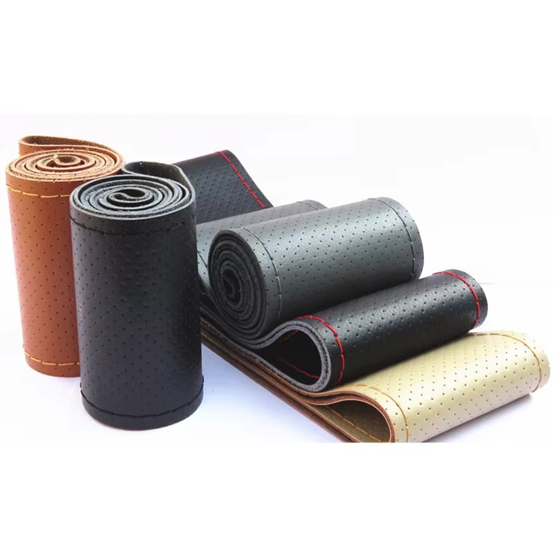 New 36 38 40cm Genuine Leather - Car Steering Wheel Cover Anti Slip Breathable ulasan dan harga