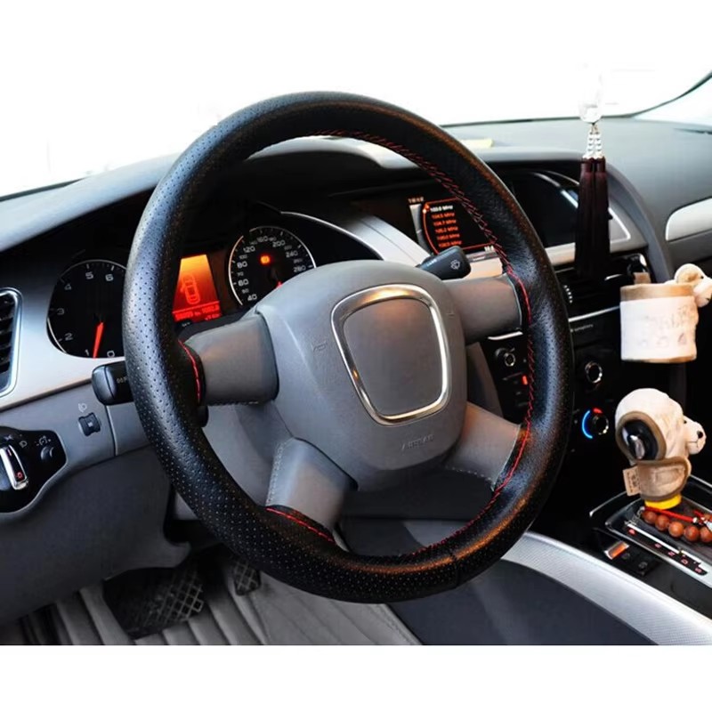 New 36 38 40cm Genuine Leather - Car Steering Wheel Cover Anti Slip Breathable ulasan dan harga